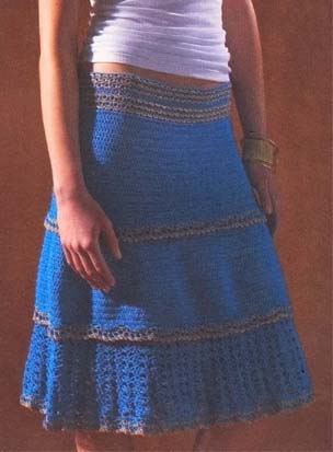 синяя юбка М